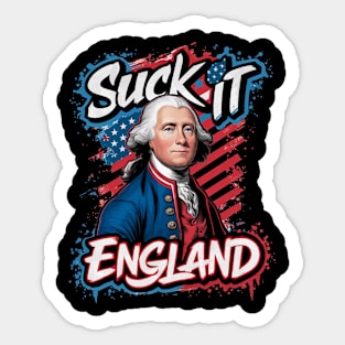 4th Of July Suck It England Independence Day Patriotic 1776 Sticker